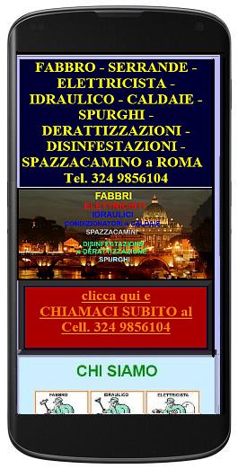 SITO WEB RESPONSIVE DESIGN x SUPERFABBRO-COM fabbro idraulico elettricista spazzacamino disinfestazioni e derattizzazione a ROMA e in tutta Italia