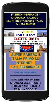 SITO WEB RESPONSIVE DESIGN x SUPERFABBRO-COM fabbro idraulico elettricista spazzacamino disinfestazioni e derattizzazione in tutta Italia